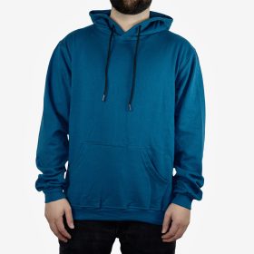 Buzo Perchado Con Capota Azul Petroleo