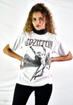 Camiseta Blanca Led Zeppelin Angel