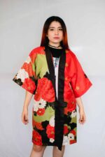 Kimono  "Noche Floral: Elegancia en la Oscuridad" - Imagen 2