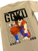 Camiseta Oversize Dragon Ball Goku Arrived Beige - Imagen 2