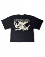 Camiseta Boxy Fit Pokemones Legendarios Negra