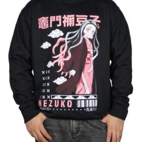 Buzo Perchado Estampado Nezuko Nubes