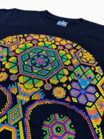 Camiseta Puntillismo Calavera Amarilla - Imagen 4