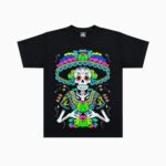 Camiseta Puntillismo Calavera Mariachi