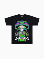Camiseta Puntillismo Calavera Mariachi