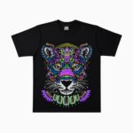 Camiseta Puntillismo Pantera Morada
