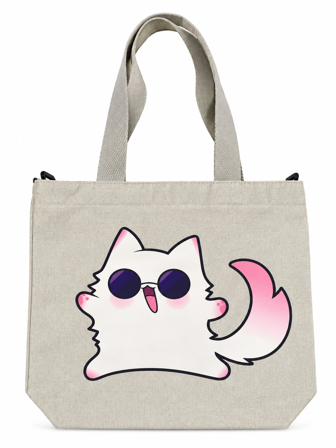 Photo 23-10-26, 6 08 03 PM (12) Tote Bag Gato Gojo Gris - Imagen 1